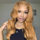 Honey Blonde #27 Highlight Body Wave Human Hair Wigs