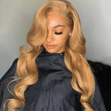 Honey Blonde #27 Highlight Body Wave Human Hair Wigs