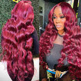 Ready Go Wig Body Wave 99j Human Hair Wigs Pre Plucked with Baby Hair