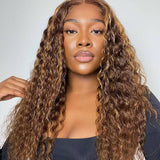Ombre Highlights #4/27 Water Wave Human Hair Wig