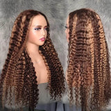 Ombre Highlights #4/27 Water Wave Human Hair Wig
