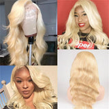 613 Light Blonde Hair Body Wave Brazilian Virgin Human Hair Wigs