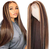 P4/27 Highlight HD Lace Wig Brazilian Straight Virgin Human Hair Wigs