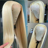 613 Blonde Wig 360 HD Lace Frontal Human Hair Wigs Brazilian Straight Hair