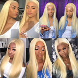 613 Honey Blonde Wig 13x4 HD Lace Front Human Hair Wigs Brazilian Straight Hair