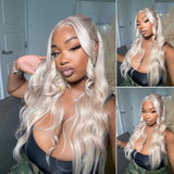 White Transparent HD Lace Wigs Body Wave 100% Human Hair