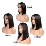 Highlight Brown Blonde Bob Wig Transparent Lace Front Human Hair Wigs Straight Hair