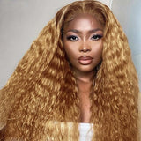 Honey Honey Deep Curly Wig HD Lace Frontal Human Hair Wigs