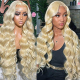 613 Light Blonde Hair Body Wave Brazilian Virgin Human Hair Wigs
