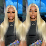 613 Blonde Hair Straight Brazilian Virgin Human Hair Wigs