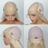 White Wig Transparent HD Lace Wigs Straight 100% Human Hair Wigs